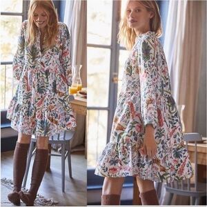 Anthropologie Kelly Louise Judd Whimsical Flannel Sleep Mini Dress